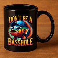 Funny Bass Fish 11oz C Handle Ceramic Mug