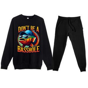 Funny Bass Fish Premium Crewneck Sweatsuit Set