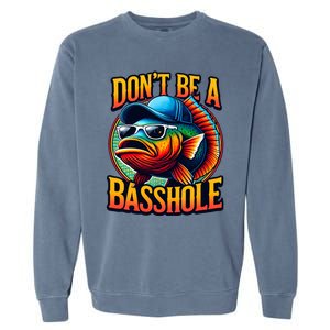 Funny Bass Fish Garment-Dyed Sweatshirt