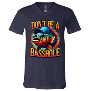 Funny Bass Fish V-Neck T-Shirt