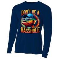 Funny Bass Fish Cooling Performance Long Sleeve Crew