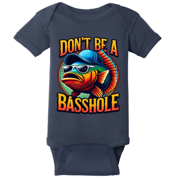 Funny Bass Fish Baby Bodysuit