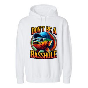 Funny Bass Fish Garment-Dyed Fleece Hoodie