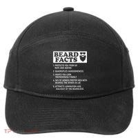 Funny Beard Facts Protects Ageing Makes Manly Bearded Dad 7-Panel Snapback Hat