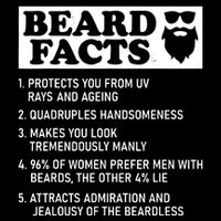 Funny Beard Facts Protects Ageing Makes Manly Bearded Dad Drawstring Bag