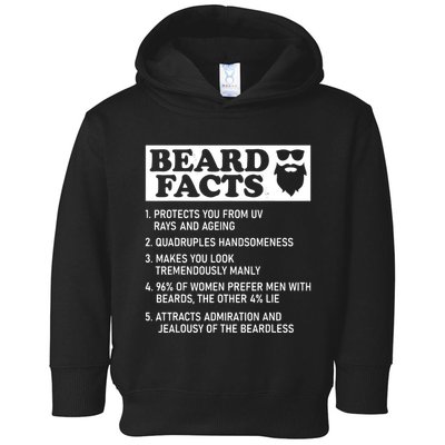 Funny Beard Facts Protects Ageing Makes Manly Bearded Dad Toddler Hoodie