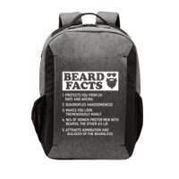 Funny Beard Facts Protects Ageing Makes Manly Bearded Dad Vector Backpack