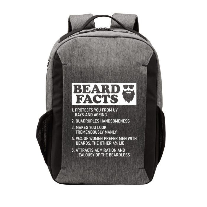 Funny Beard Facts Protects Ageing Makes Manly Bearded Dad Vector Backpack