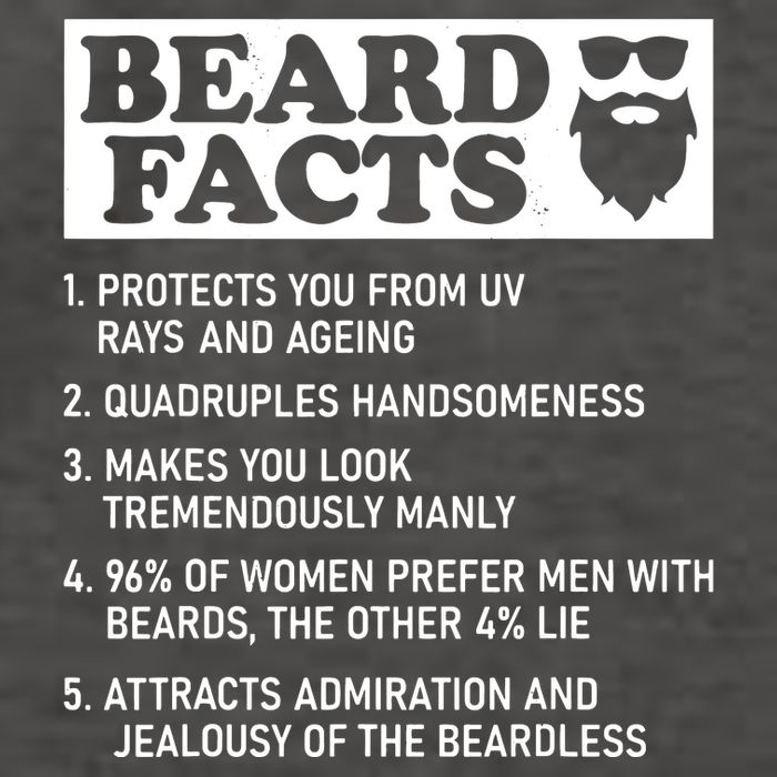 Funny Beard Facts Protects Ageing Makes Manly Bearded Dad Vector Backpack