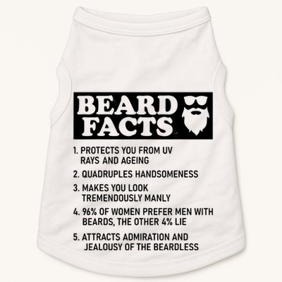 Funny Beard Facts Protects Ageing Makes Manly Bearded Dad Doggie Tank