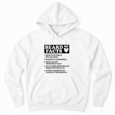 Funny Beard Facts Protects Ageing Makes Manly Bearded Dad Hoodie