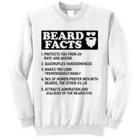 Funny Beard Facts Protects Ageing Makes Manly Bearded Dad Sweatshirt