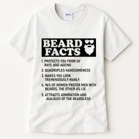 Funny Beard Facts Protects Ageing Makes Manly Bearded Dad Tall T-Shirt