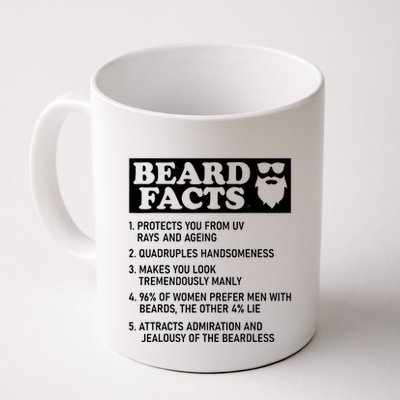 Funny Beard Facts Protects Ageing Makes Manly Bearded Dad Mug