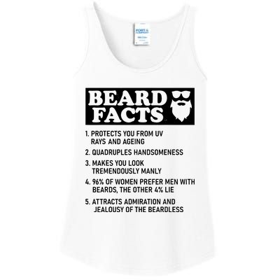 Funny Beard Facts Protects Ageing Makes Manly Bearded Dad Ladies Essential Tank