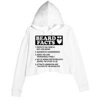 Funny Beard Facts Protects Ageing Makes Manly Bearded Dad Crop Fleece Hoodie