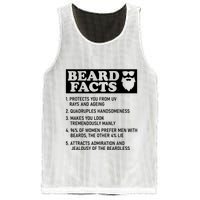 Funny Beard Facts Protects Ageing Makes Manly Bearded Dad Mesh Reversible Basketball Jersey Tank