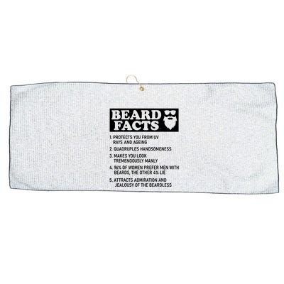 Funny Beard Facts Protects Ageing Makes Manly Bearded Dad Large Microfiber Waffle Golf Towel