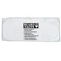 Funny Beard Facts Protects Ageing Makes Manly Bearded Dad Large Microfiber Waffle Golf Towel