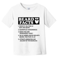 Funny Beard Facts Protects Ageing Makes Manly Bearded Dad Toddler T-Shirt