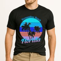 Fernandina Beach Florida Retro Tropical Palm Trees Vacation Cooling Performance Crew T-Shirt