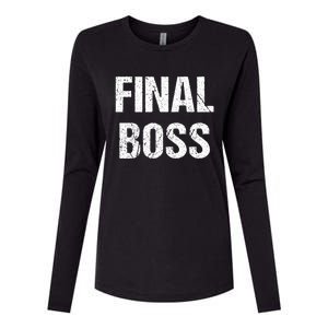 Final Boss Womens Cotton Relaxed Long Sleeve T-Shirt