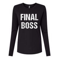 Final Boss Womens Cotton Relaxed Long Sleeve T-Shirt