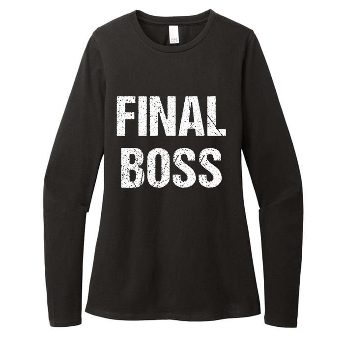 Final Boss Womens CVC Long Sleeve Shirt