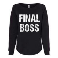 Final Boss Womens California Wash Sweatshirt