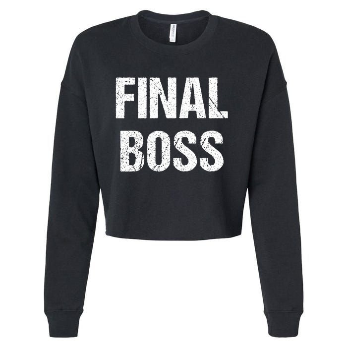 Final Boss Cropped Pullover Crew