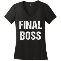 Final Boss Women's V-Neck T-Shirt