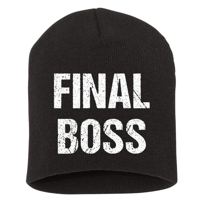 Final Boss Short Acrylic Beanie