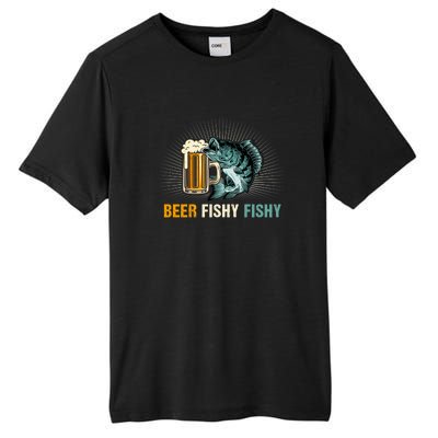 Funny Beer Fishy Fishy Fishing Father's Day Gift Tall Fusion ChromaSoft Performance T-Shirt