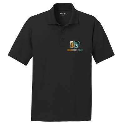 Funny Beer Fishy Fishy Fishing Father's Day Gift PosiCharge RacerMesh Polo