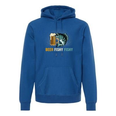 Funny Beer Fishy Fishy Fishing Father's Day Gift Premium Hoodie