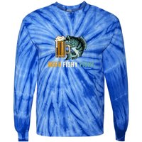 Funny Beer Fishy Fishy Fishing Father's Day Gift Tie-Dye Long Sleeve Shirt