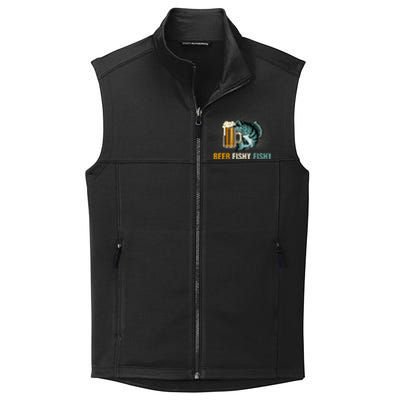 Funny Beer Fishy Fishy Fishing Father's Day Gift Collective Smooth Fleece Vest