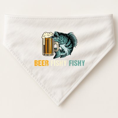 Funny Beer Fishy Fishy Fishing Father's Day Gift USA-Made Doggie Bandana