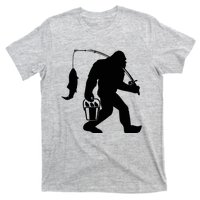 Funny Bigfoot Fishing Sasquatch Gift T-Shirt