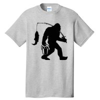 Funny Bigfoot Fishing Sasquatch Gift Tall T-Shirt