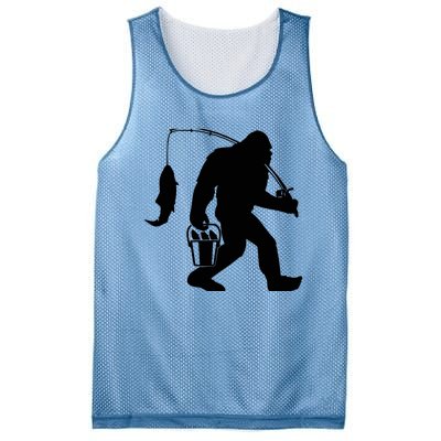 Funny Bigfoot Fishing Sasquatch Gift Mesh Reversible Basketball Jersey Tank