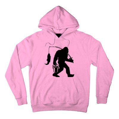 Funny Bigfoot Fishing Sasquatch Gift Hoodie