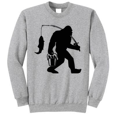 Funny Bigfoot Fishing Sasquatch Gift Sweatshirt