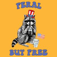 Feral But Free 4th Of July Raccoon Independence Day Pom Pom 12in Knit Beanie