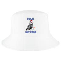 Feral But Free 4th Of July Raccoon Independence Day Cool Comfort Performance Bucket Hat