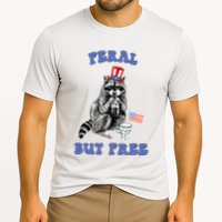 Feral But Free 4th Of July Raccoon Independence Day Performance Shirt