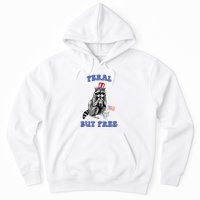Feral But Free 4th Of July Raccoon Independence Day Hoodie