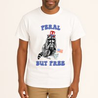 Feral But Free 4th Of July Raccoon Independence Day Tall T-Shirt