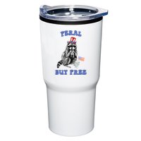 Feral But Free 4th Of July Raccoon Independence Day Tumbler
