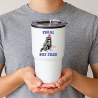 Feral But Free 4th Of July Raccoon Independence Day Tumbler